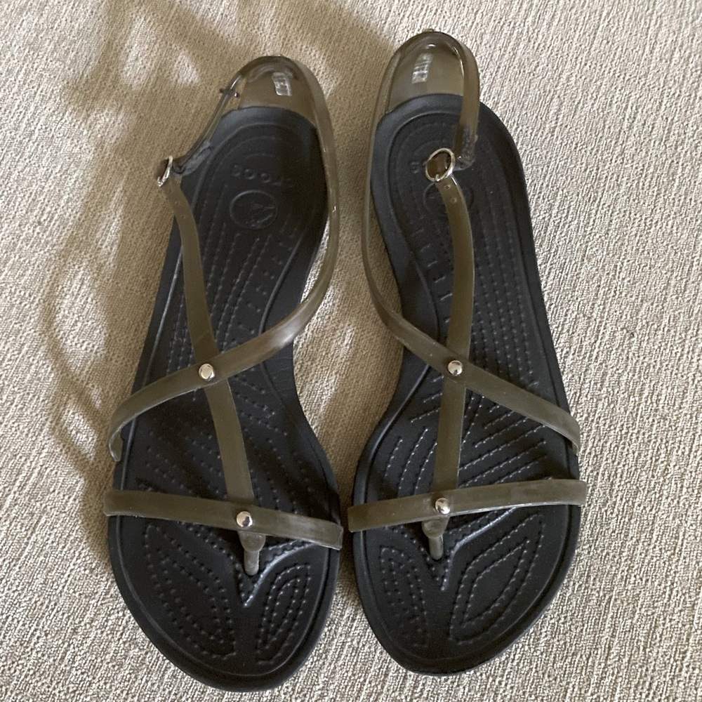 Crocs Isabella Gladiator style brown sandals. Size 8.